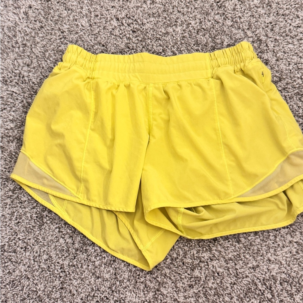 Lululemon Athletica Yellow Athletic Shorts  Hotty Hot 4” Lightweight Design